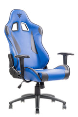 itek Gaming Chair PLAYCOM PM20 - PVC - Double Cushion - Reclining Backrest - Blue Black