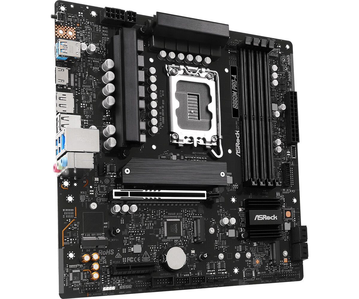 MB Asrock 1851 Intel B860M PRO-A- 4*DDR5 4*SATA3- 3*M.2- HDMI- DP- mATX