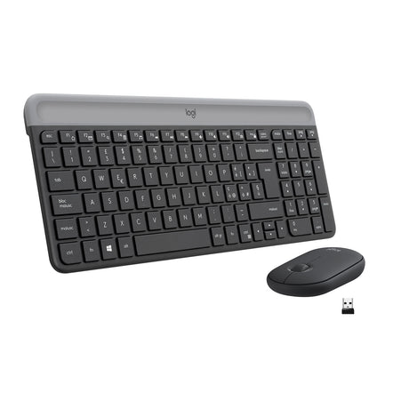 LOGITECH RETAIL Keyboard + Mouse - MK470- Wireless- Slim- Black