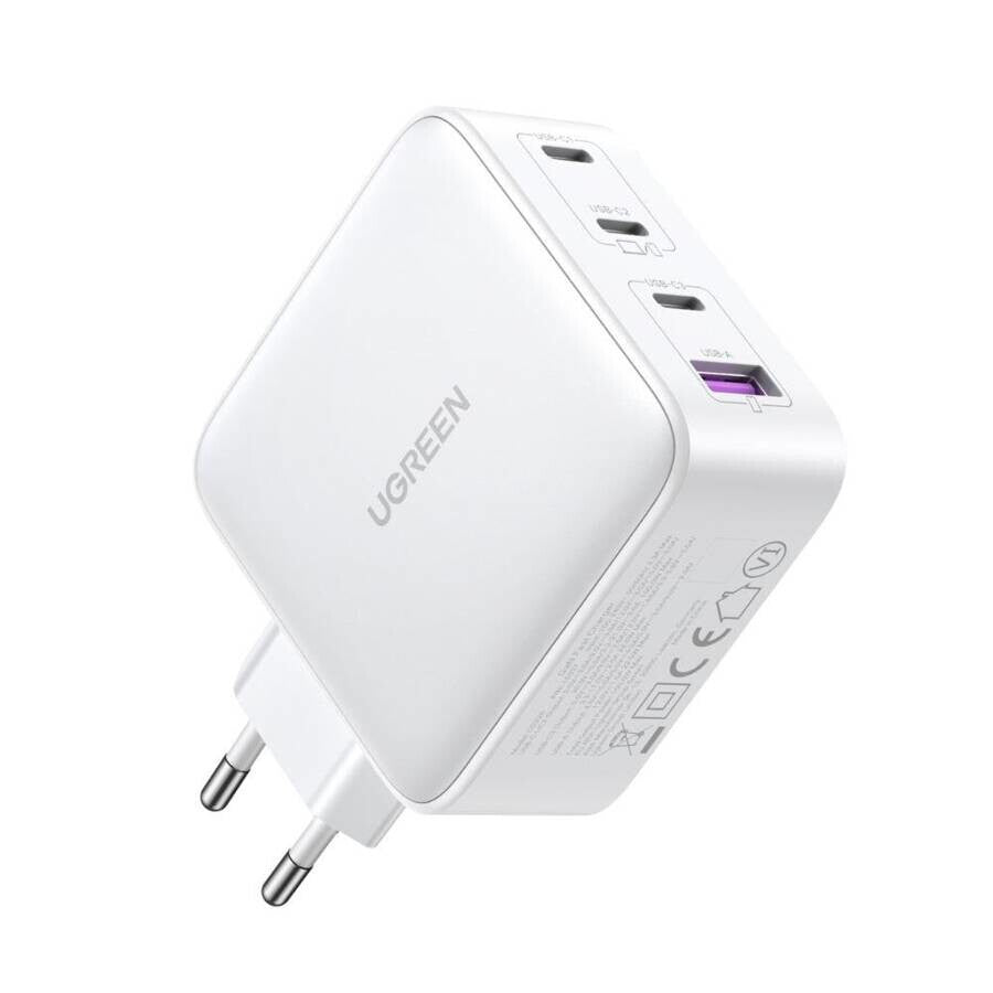 UGREEN Caricatore USB 100W GaN Nexode- 3x Type-C- 1xUSB3 White