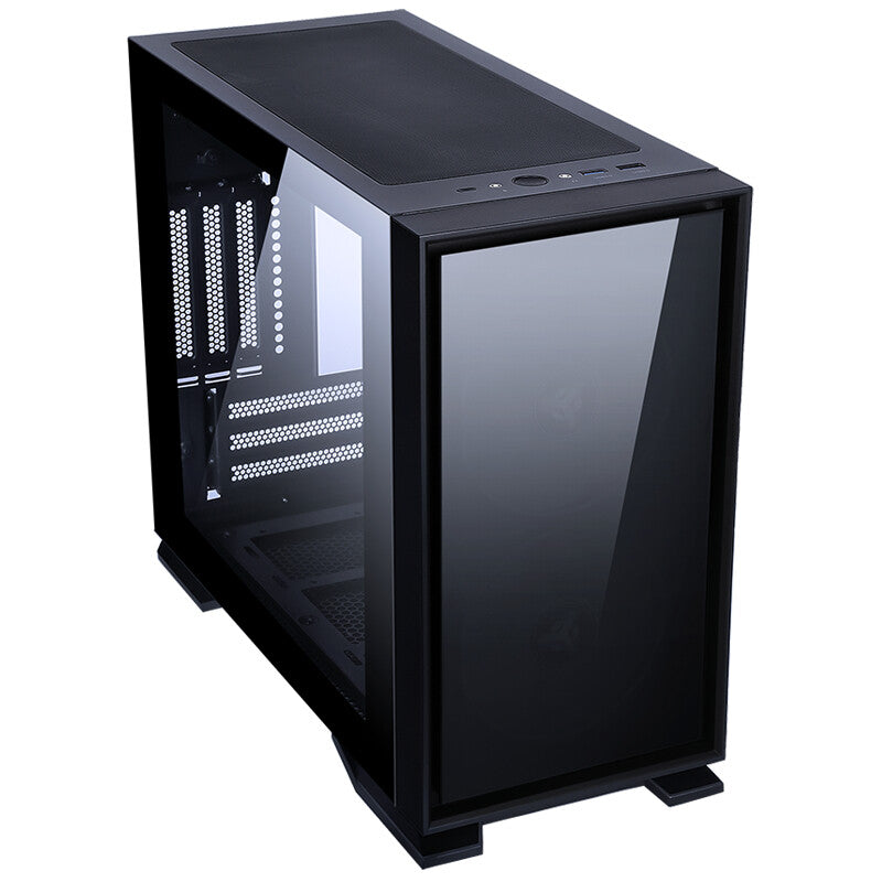 Case GALAXY 2Q - ITX Mini Tower- 2x12cm ARGB fan- 2xUSB3- 2x Front Panel- Side Glass