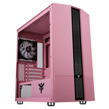 Case LIFLIG P41 - Gaming Mini Tower- mATX- 12cm ARGB fan- 2xUSB3- Side Panel Temp Glass- Pink Edition